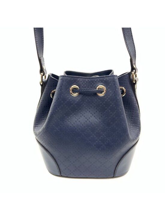 Gucci Diamante Drawstring Shoulder Bag Navy - Picture 2 of 8